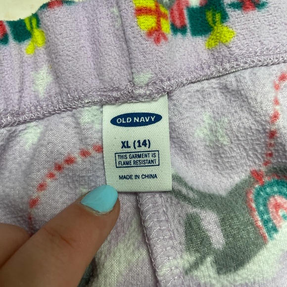 Preowned Old Navy pj bottoms Christmas unicorn 14 - Picture 3 of 3